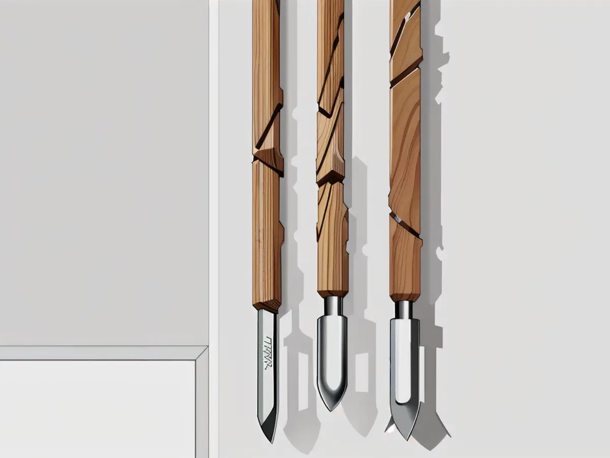 BBQ Accessory Set of Seven Comprises Skewers, Spatula, Brush for Basting, and Tongs All Equipped with Wooden Handles.